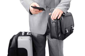 Traveling Businessman Calling by Phone